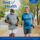 Fall 2024 newsletter cover featuring two men walking.